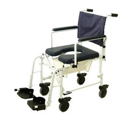 INVACARE® Mariner Rehab Shower Commode Chair - Four 5" locking casters with 18" seat
