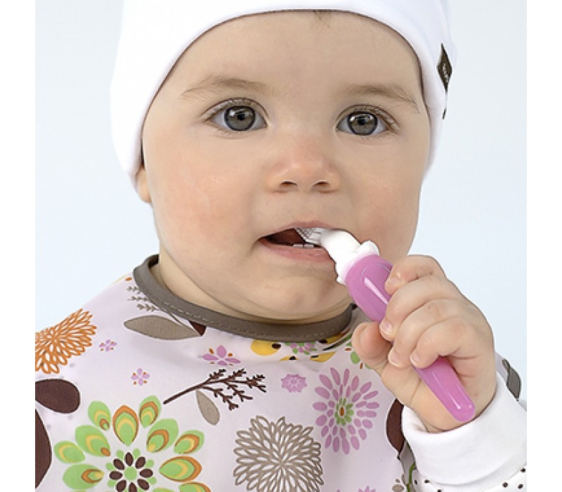 KUSHIES Baby's First Toothbrush PINK