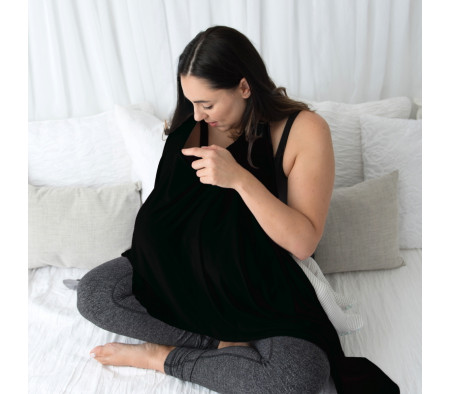 KUSHIES Peekaboob Nursing Scarf Black