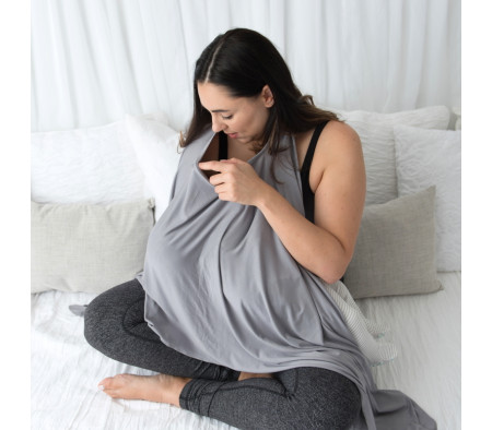 KUSHIES Peekaboob Nursing Scarf Grey
