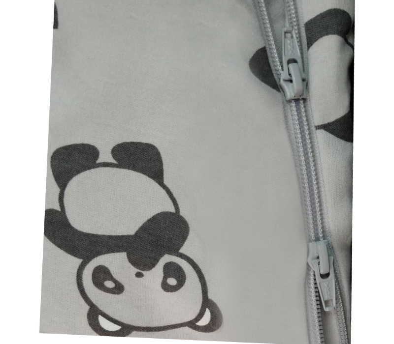 KUSHIES Organic Sleepbag Baby 0+ / Toddler 6-18 months Grey Panda