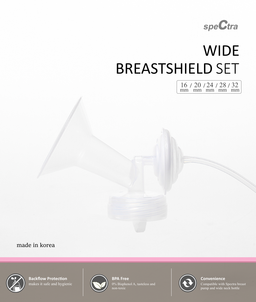 SPECTRA Single Wide Breast Shield Set (5 sizes: 16-32mm)